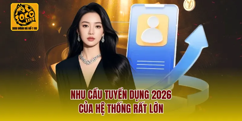 Nhu cầu tuyển dụng 2026 của hệ thống rất lớn