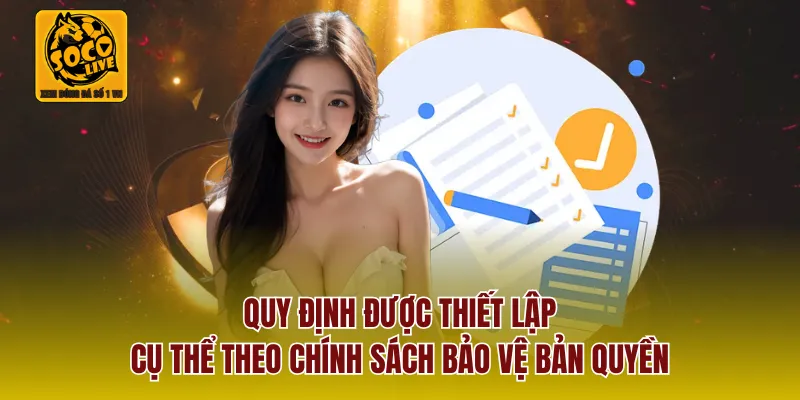 Quy định được thiết lập cụ thể theo chính sách bảo vệ bản quyền
